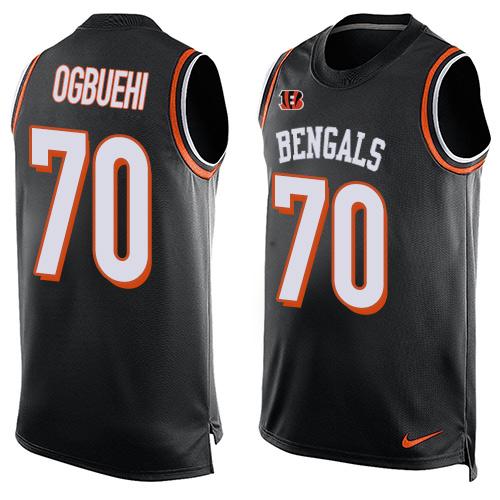 Nike Bengals #70 Cedric Ogbuehi Black Team Color Men's Stitched NFL Limited Tank Top Jersey - Click Image to Close
